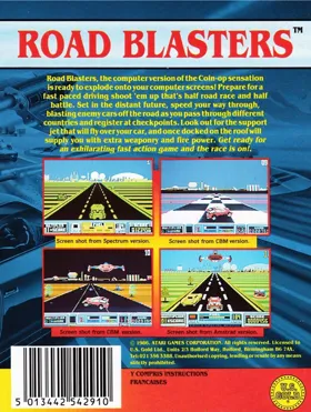 Road Blasters (UK) (1988) box cover back